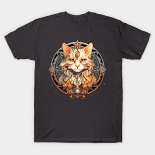 Art Nouveau Orange Kitty T-Shirt